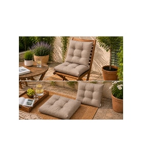Kapitone Sandalye Minderi 50x50 cm Kare Oturma Minderi