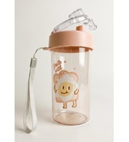 Smile With You Desenli Su Matarası Askılı Okul Suluk 300 ML