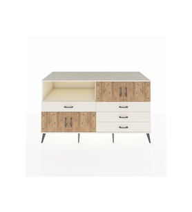 Kronos Konsol 2 Raflı 4 Çekmeceli 4 Kapaklı 176x59x99 Aytaşı-Çam/Aytaşı