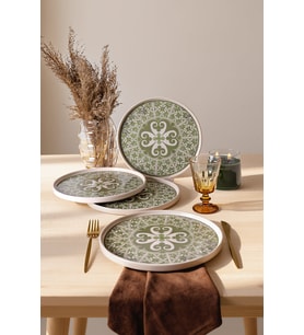 Keramika Timeless Green Stackable Servis Tabağı 27 Cm 4 Adet 21975