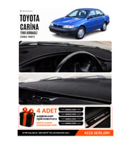 TOYOTA CARINA E T190 AIRBAGLI (1992-1997) Uyumlu Torpido Örtüsü Torpido Kılıfı - Siyah