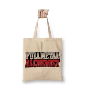 Fullmetal Alchemıst Beyaz Bez Çanta Uzun Saplı Alışveriş Çantası Plaj Çantası
