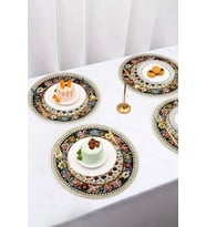 Valerine Life 6’lı Yuvarlak Amerikan Servis Altlığı 35x35cm Restoran Ev Yıkanabilir Kaymaz Çiçekli (Çok Renkli)