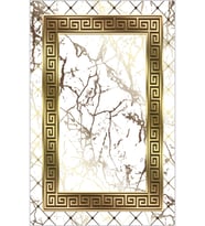Eliana Home Baskılı, Yıkanabilir Kaymaz Taban Salon Halısı LNA1883-SM98 100x150 cm (Beyaz)