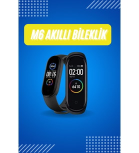 Akıllı Uyumlu Bileklik M6 Adımsayar Spor Modları Çağrı Görme Türkçe Menü
