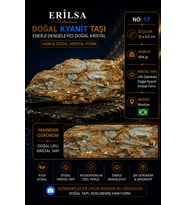 Sertifikalı Doğal Kyanit Taşı Ham Kristal Kütle Lifli Mineral Kaya No 17