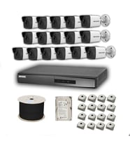 Hikvision 2mp Mikrofonlu 16 Kameralı 500 GB Disk Tak Çalıştır Hazır IP Kamera Seti