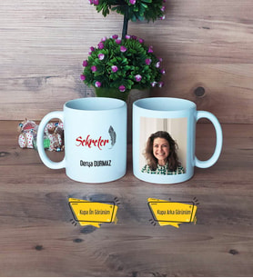 Sekretere Hediye Kupa Bardak Beyaz Fotoğraflı