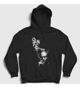 Presmono Unisex Siyah Skull Jason Statham Kapüşonlu Sweatshirt 412012tt