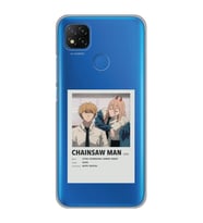 Xiaomi Redmi 9C / 10A Uyumlu Chainsaw Man Anime Tasarımlı Şeffaf Telefon Kılıfı