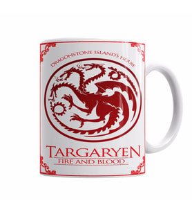 Targaryen House Kupa Bardak Porselen