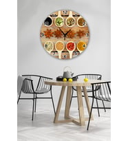 bilge Tasarım retro Duvar Saati 35 x 35 CM (Karışık)