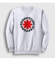 Presmono Unisex Beyaz Logo Red Hot Chili Peppers Sweatshirt 107482tt (Beyaz)