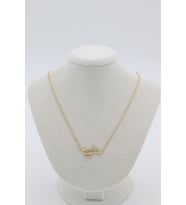 XUPİNG JEWELRY ÜÇ YILDIZ ZİRKON TAŞLI KOLYE (Sarı)