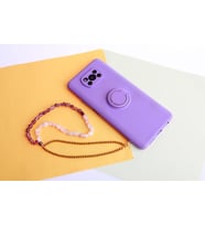 Ametist, Pembe Kuvars Doğal Taş İkili Telefon İpi (Karışık)