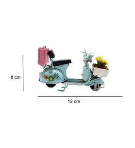 Dekoratif Metal Scooter Önü Sepetli