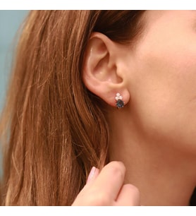 Prenses Model Swarovski Rose Gold Kaplama Küpe