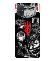 Samsung Galaxy A51 Uyumlu Berserk Anime Tasarımlı Şeffaf Telefon Kılıfı