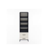 Hyperion Dolap 4 Raflı 2 Çekmeceli 60x44x195 Antrasit-Aytaşı