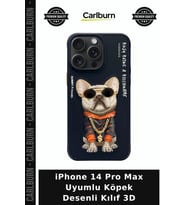 iPhone 14 Pro Max Uyumlu Köpek Desenli Kılıf 3D Cihaz Telefon Aksesuarlar