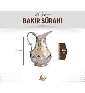 BAKIR SÜRAHİ ANTEP MODEL GÜMÜŞ RENK