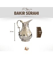 BAKIR SÜRAHİ ANTEP MODEL GÜMÜŞ RENK