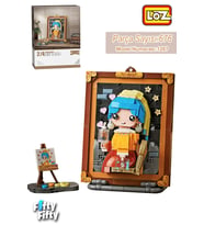 LOZ Creative Serisi Şövale Figürlü Ve Tablo 676 Parça Oyuncak Yapım Seti FFLZ-1287 (Standart)