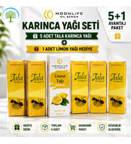 ÇareBurada Tala Karınca Yağı 5 Adet 20 ml + Moonlife Limon Yağı Hediye
