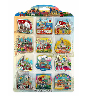 İstanbul Temalı Silikon Buzdolapı Süsü Magnet 12'li Set Alk5814