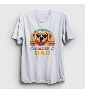 Presmono Unisex Beyaz Golden Retriever Dad Dog Hediye Köpek T-Shirt 537773tt