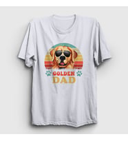 Presmono Unisex Beyaz Golden Retriever Dad Dog Hediye Köpek T-Shirt 537773tt