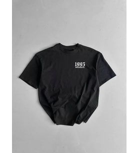 Erkek Baskılı T-Shirt Kısa Kol Bisiklet Yaka Regular Fit Yazlık Tişört - Siyah