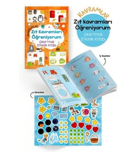 Kavramlar – Zıt Kavramları Öğreniyorum – Çıkartmalı Etkinlik Kitabı - 3 Yaş +
