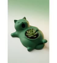MYCRAFT3D Sevimli Kedi Saksı  Dekoratif Kedi Figürlü Çiçeklik  Masa Üstü Dekoratif Saksı  Mini Doğal Yaşam Alanı