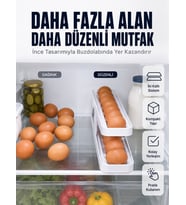 Kayar Ray Sistemli Buzdolabı Yumurta Saklama Düzenleyici Organizer