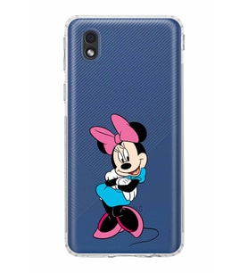 Samsung Galaxy A01 Core  Kamera Korumalı Kapak Minnie Mouse Tasarımlı  Şeffaf Kılıf