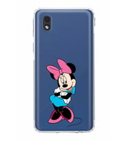 Samsung Galaxy A01 Core  Kamera Korumalı Kapak Minnie Mouse Tasarımlı  Şeffaf Kılıf