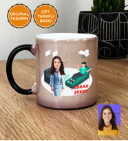 Kişiye Özel Karikatürlü Psikolog Hediye Sihirli Kupa Bardak Kadın Psikologa Tıp Bayramı Hediyesi