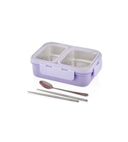 VAGONLİFE ÇELİK YEMEK KABI ÇİFT HAZNELİ LUNCH BOX XC-7096 700 ML