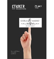 Söz Nişan Kına Nikah Düğün Şişe Ve Magnet Etiketi 75 Adet 1 Tabaka 4x2 Cm