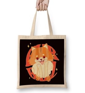 Pomeranian Owner Fur Ball Dog Lover Puppy Fans Paw Pet Bez Çanta Uzun Saplı