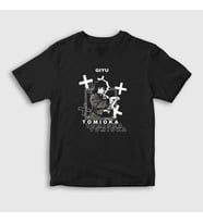 Presmono Unisex Çocuk Siyah Giyu Tomioka Anime Demon Slayer Kimetsu No Yaiba T-Shirt 298472tt