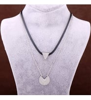 Üçgen Tasarımlı Choker Gümüş Kolye 3439