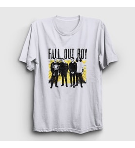 Presmono Unisex Beyaz Band Fall Out Boy T-Shirt 394823tt