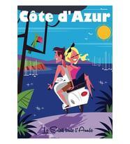 Cote D'azur Poster Tablo Ahşap Poster Dekoratif