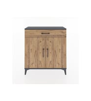 Arges Şifonyer 2 Raflı Tek Çekmeceli 2 Kapaklı 88x30x96 Antrasit-Çam