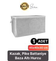 Çok Amaçlı Kazak Pike Battaniye Kıyafet Hurcu Dolap Düzenleyici Yerden Tasarruf Baza Altı Mini Boy
