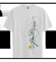 Abstract Nature - %100 Pamuklu Kadın Beyaz Tişört - Premium Quality (Siyah - Beyaz)