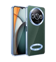Xiaomi Redmi A3 4G 2024 Uyumlu Kılıf Silikon Kamera Korumalı Renkli Şeritli Logo Gösteren Zore Omega Kapak