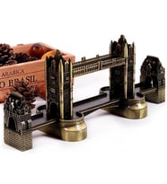 Vintage Metal İngiltere London Tower Bridge Biblo Antik Bronz 20 cm